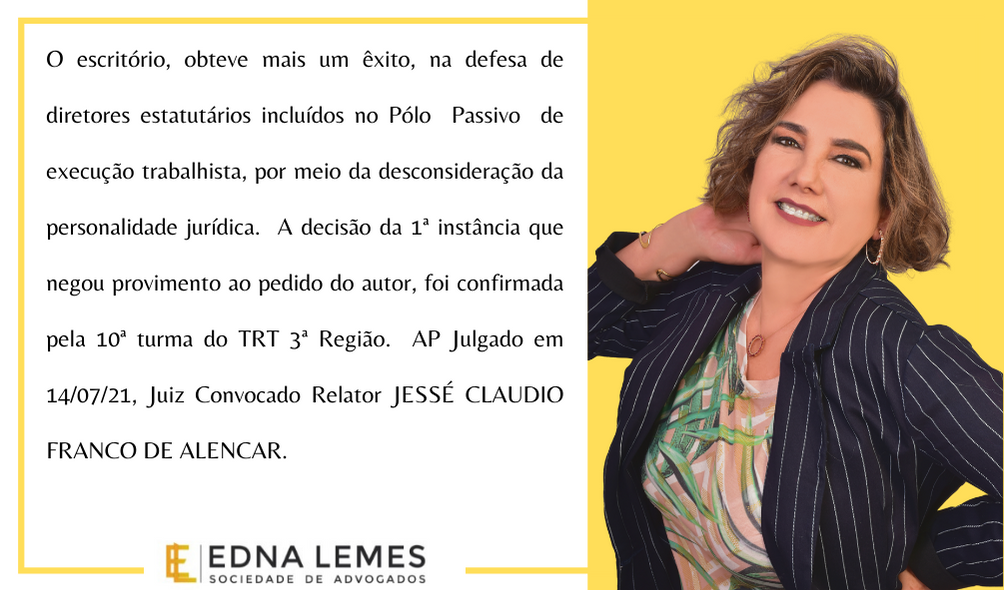 Leia mais sobre o artigo Improcedência do pedido de Desconsideração da Personalidade Jurídica – 5/2021